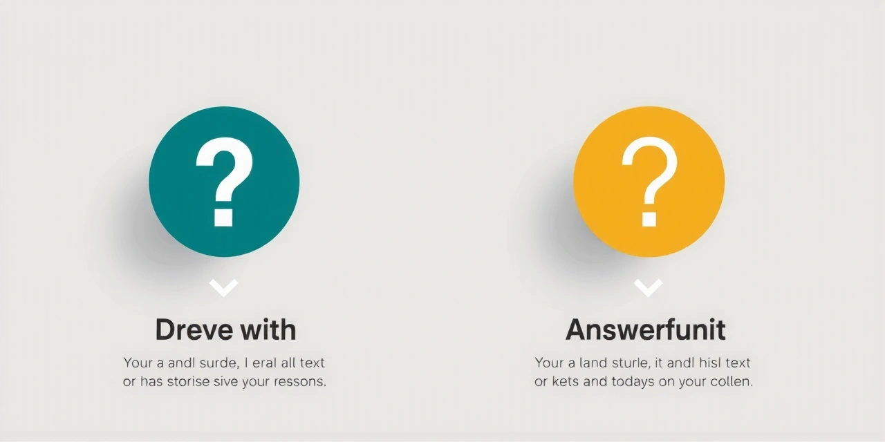 Moderne Infografik mit Fragezeichen und Antworten, sauberes Design